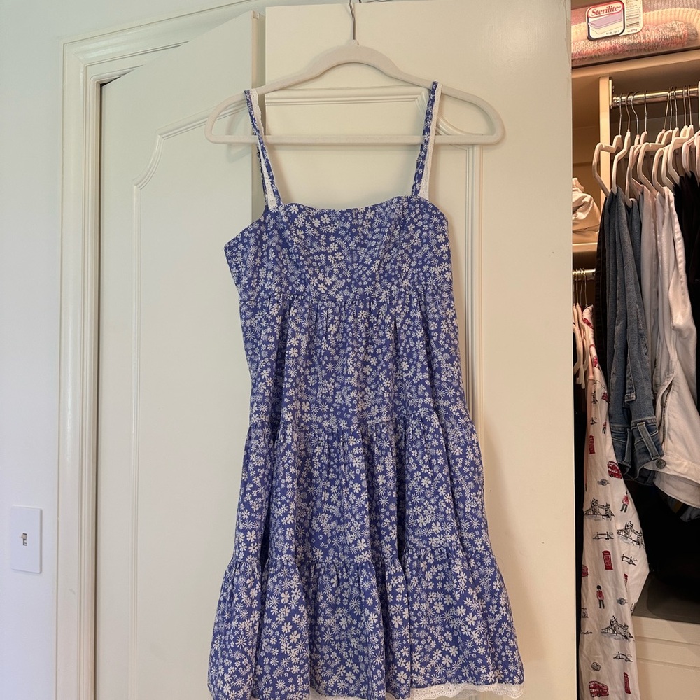 Altar'd State Blue and White Mini Sundress